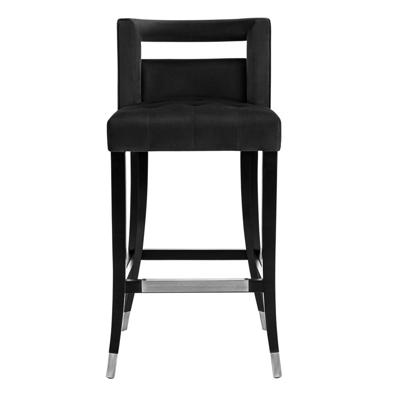 Tabouret, Tabouret de bar (siège d'une hauteur de 30,3 po), Velours marine