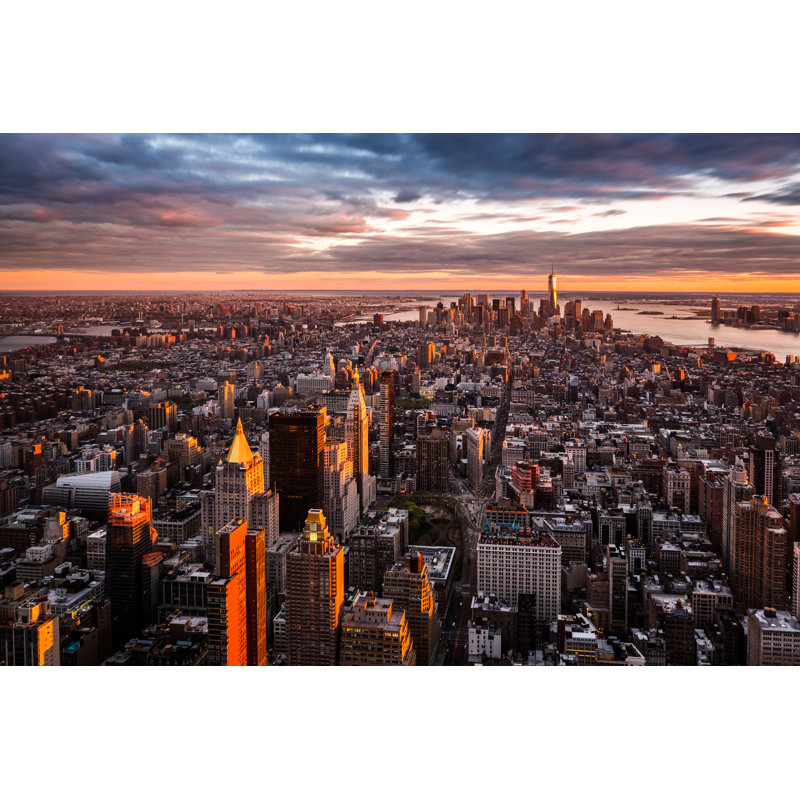 Sundee Manhattan Skyline by Ultima_Gaina - Wrapped Canvas Print, 20cm H x 30cm W 3.8cm D