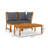 3 Piece Lounge Chair with Cushions-812272278