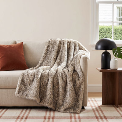 Stockholm Faux Fur Throw Blanket