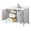 Ensemble de meuble-lavabo autoportant 48 po avec plateau en marbre Caldwell-107663204-107663211-107663213