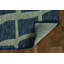 Tapis décoratif d'extérieur 3 pi x 4 pi bleu gris tissé à la machine