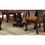 Chaises de salle à manger de luxe traditionnelles et luxueuses, 2 pièces, en bois massif de cerisier avec détails complexes et siège en tissu