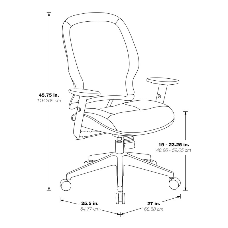 Black Mesh and Leather High-Back Executive Swivel Chair