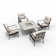 Sicilia 4 - Person Square Outdoor Dining Set with Cushions