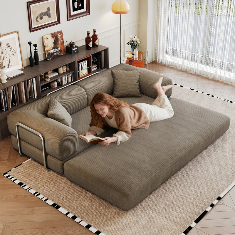 Loveseats Boneless Modular Sectional Sofa, Camel