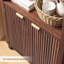 Arched 5-Tier Bookcase with Adjustable Shelves, Multi-Purpose Storage Bookshelves-1909758672