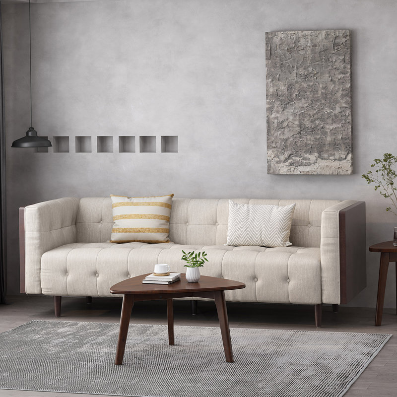 69971,00ABGE_69871,00BBGE Canapé 3 places, Beige, Espresso