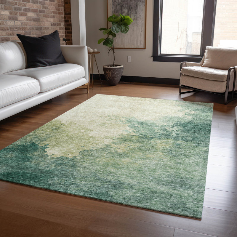 Tapis intérieur / extérieur vert Julian , 8' x 10'