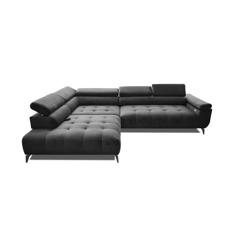 Temecia 3 Seater Corner Sofa , Left Hand Facing, Grey