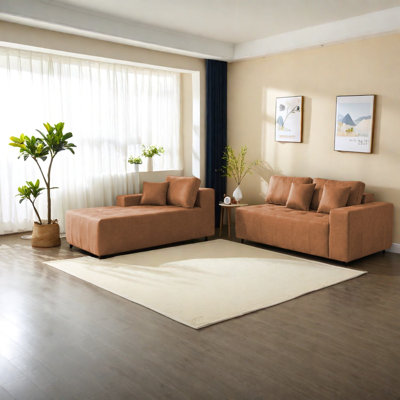 Compression Sectionals, Faux Leather L Shaped Modern Sofa for Home