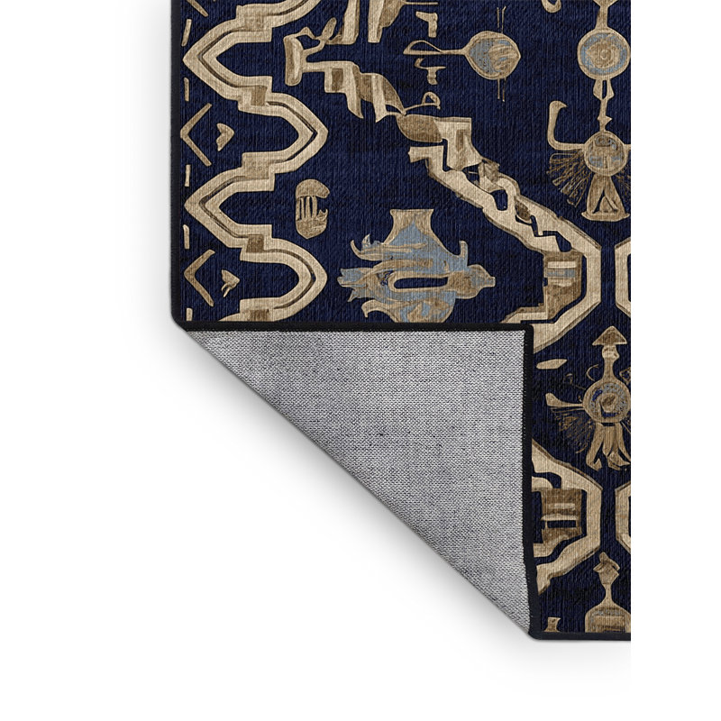 Machine Washable Gray Area Rug, Rectangle 7' x 10'