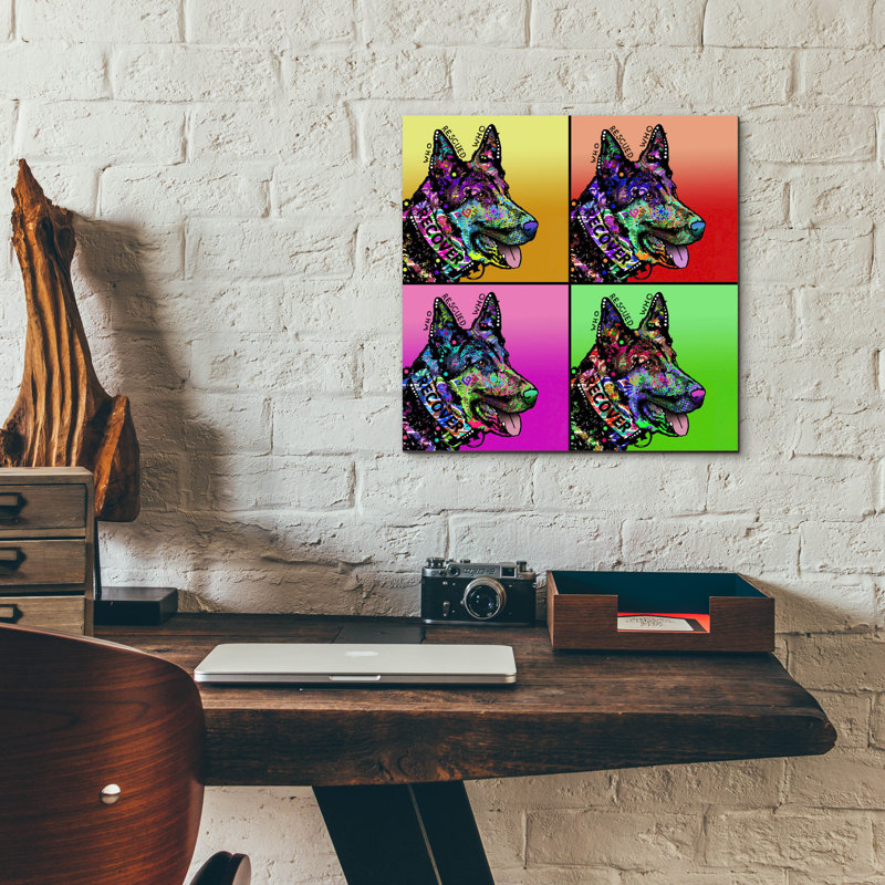 Latitude Run® «Who Rescued Who 4X» par Dean Russo Studios, art mural en verre acrylique, ACR-40106