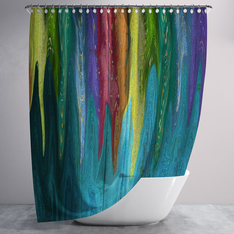 Abstract Shower Curtain, 72" H x 70" W