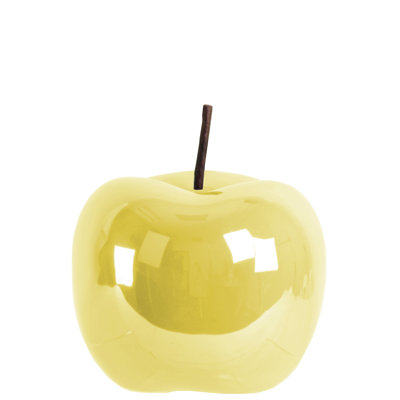 Ceramic Apple Figurine LG Pearlescent Finish -6.00"H