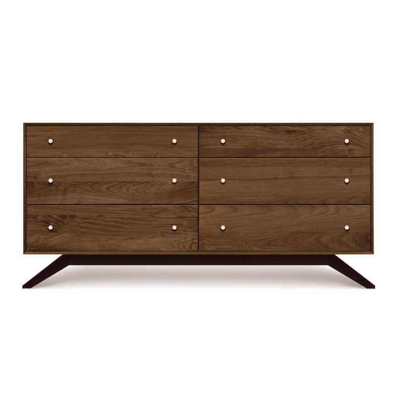 Astrid 6 Drawer Dresser, Cognac Cherry, Conventional