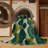 Machine Washable Botanical Blue Area Rug-1311050568