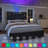 Galaxy Aurora Bed Frame with 2 Storage Drawers and Diamond Tufted Upholstered Storage Headboard-335020438-335020435
