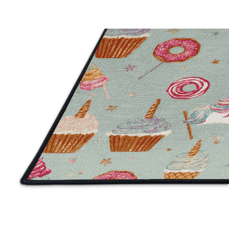  Tapis de desserts lavables à licorne, Rectangulaire 2 pi x 3 pi