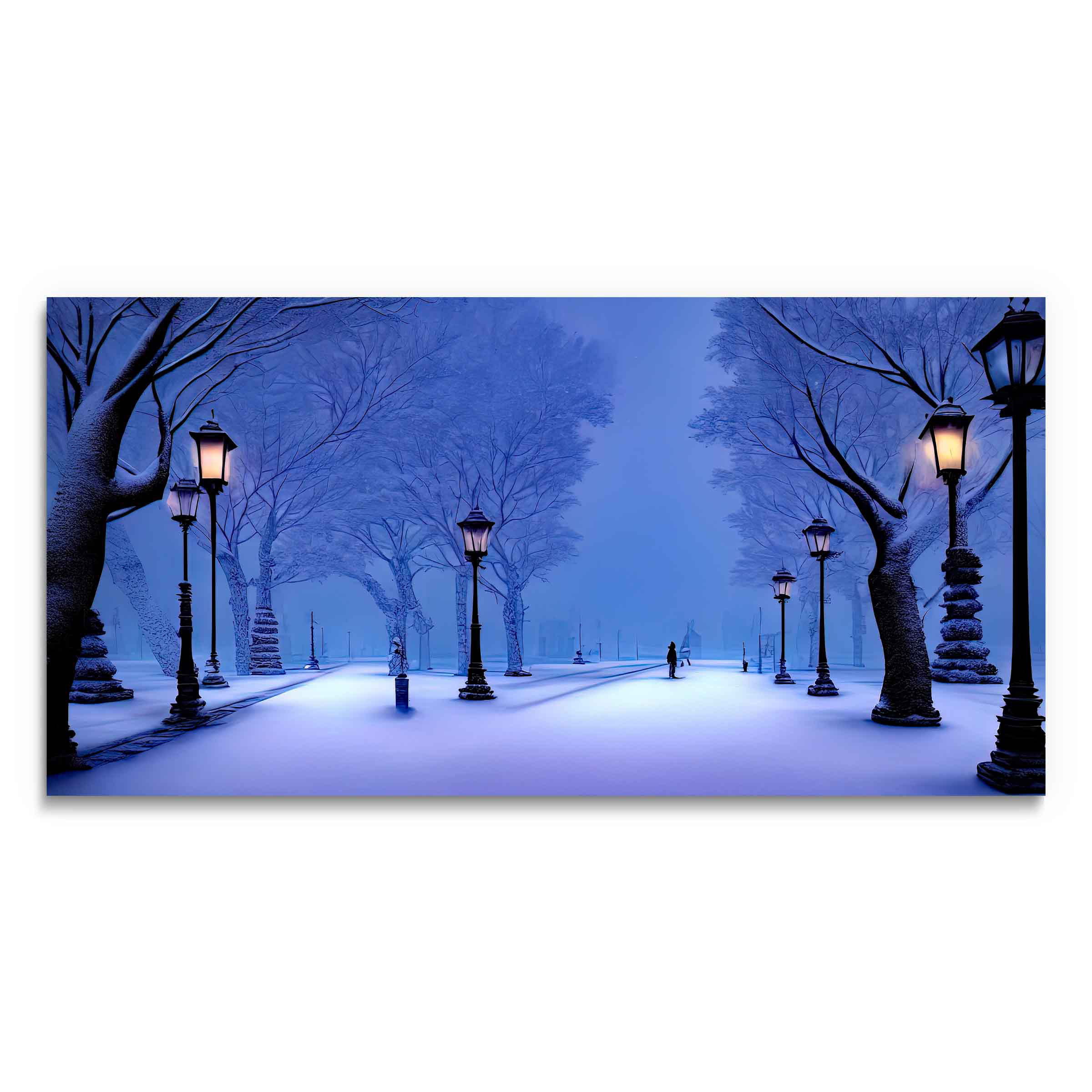 Painting a Snowy Winter Night / Acrylic Painting for Beginners 