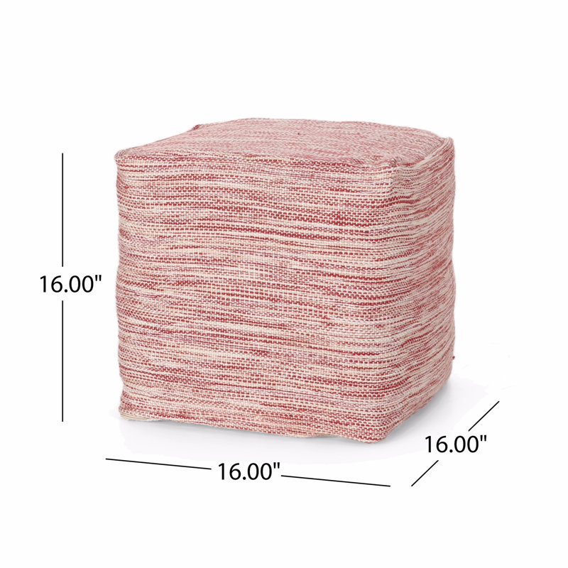 Cotton Square Pouf,Ottoman
