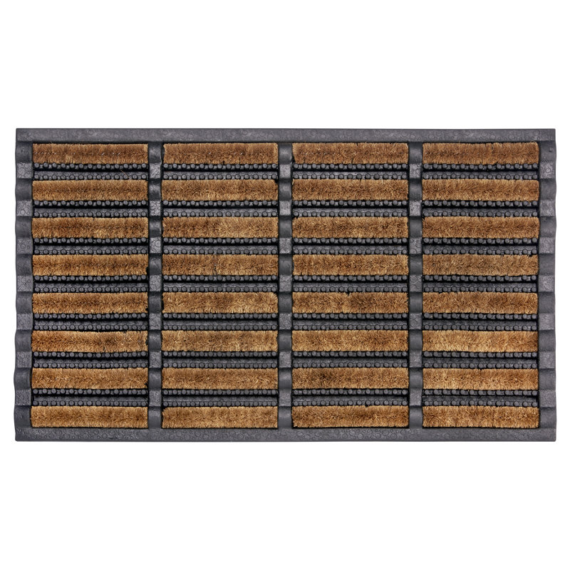 Hanse Home Non-Slip Indoor Outdoor Door Mat, Rectangle 45 x 75  cm, Brown