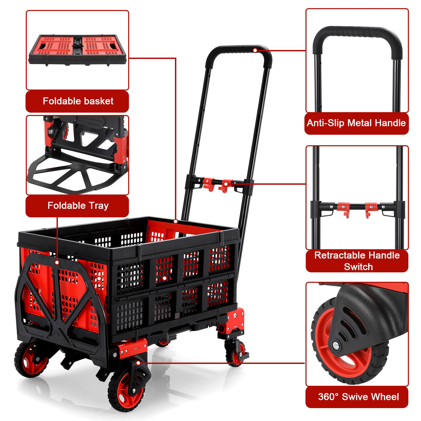 Metro Lane 2-in-1 Sack Truck And Platform Trolley With Folding Box ...