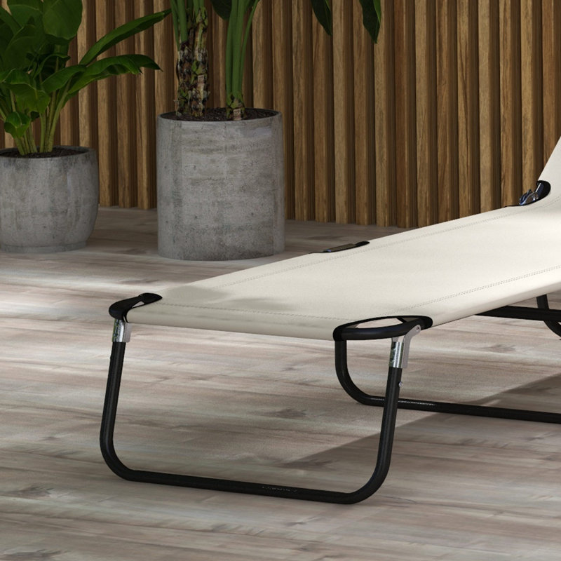 Olka 190cm Long Reclining Chaise Lounge Set, Beige