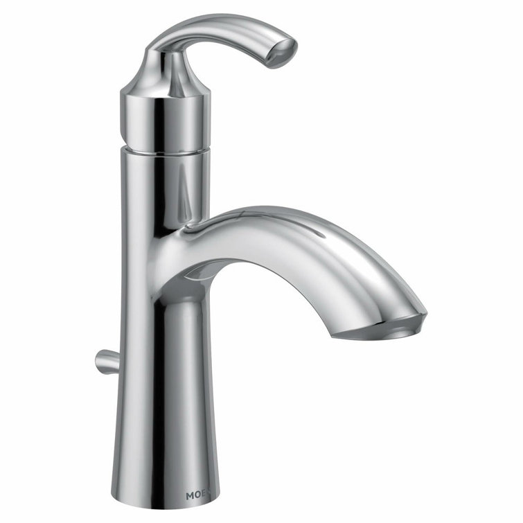 MOEN Glyde 1-Handle 1-Hole Bathroom Faucet with Drain Kit Included (Drain Included)