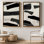12 "X 8" Sable Layers, ensemble de 2 impressions sur toile dans un cadre en chrome poli