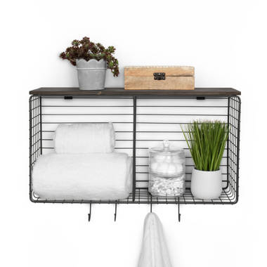 Steelside™ Eleuterio Metal Wall Organizer with Wall Baskets