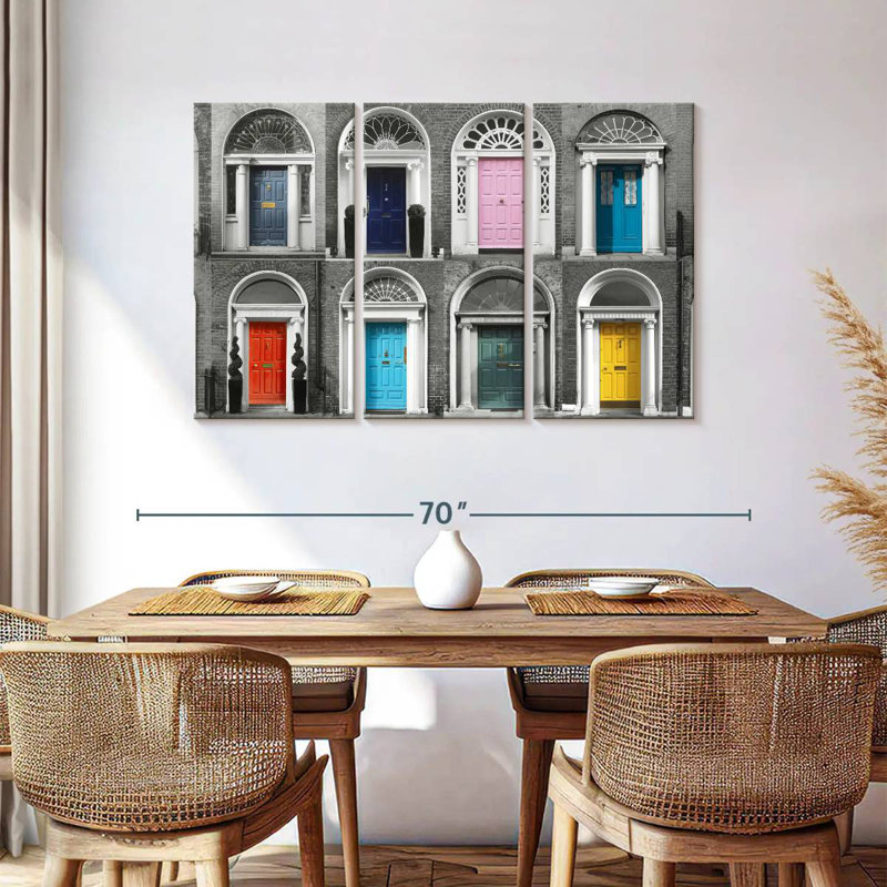 Lilian Colorful Georgian Doors, H 36 po x l 57 po