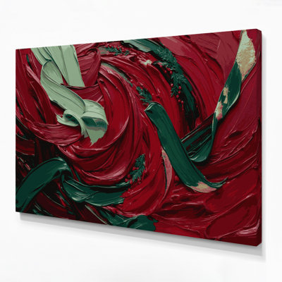 Art mural sur toile rouge