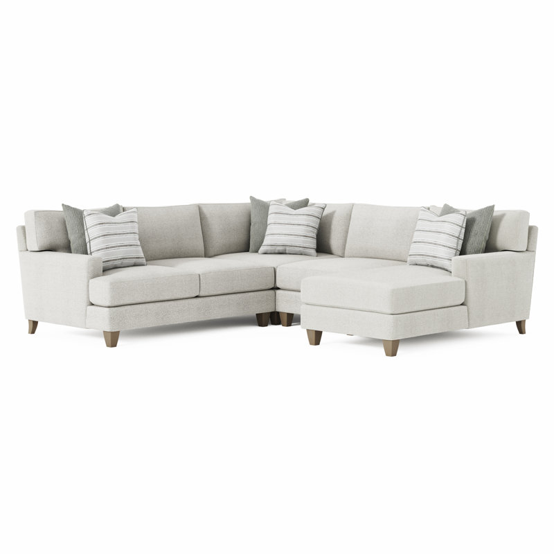 Bernhardt Mila 4-Piece Right Facing Fabric Sectional
