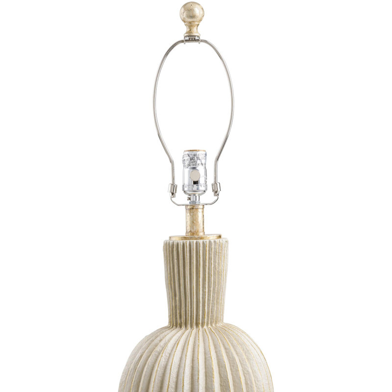 Quinta Resin Table Lamp, Light Gray