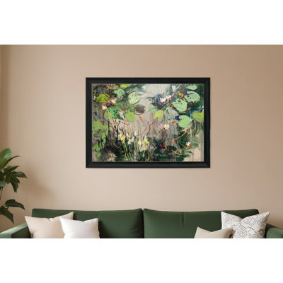 «Water Lilies Summer Pond», impression murale encadrée