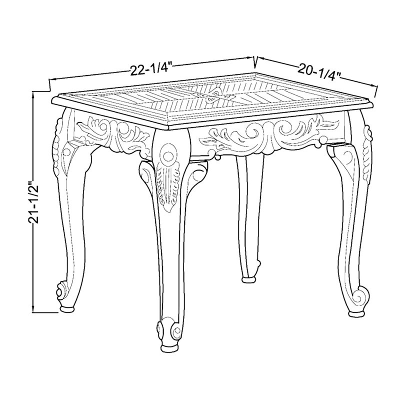 Ensemble de tables basses 3 pièces Fetullah, Cerise foncée