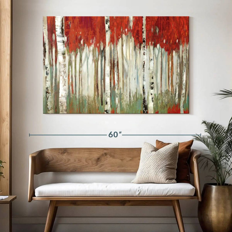 Harnek Aspen - paysage rouge, H 34 po x l 51 po