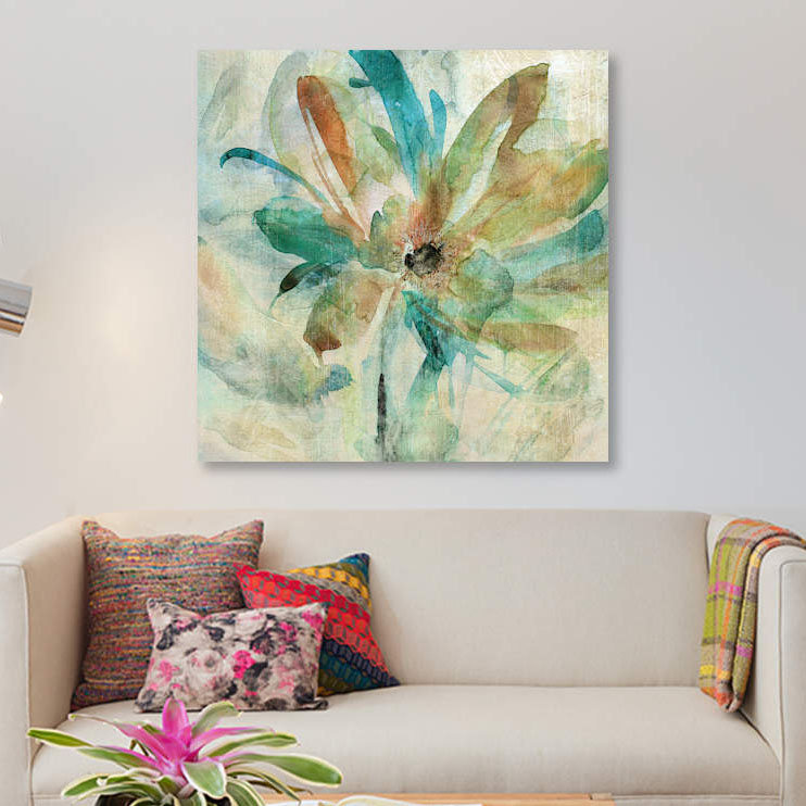 «Vivid Spring», reproduction sur toile, H 37 po x l 37 po x P 1,5 po, Pas de tapis, Toile tendue