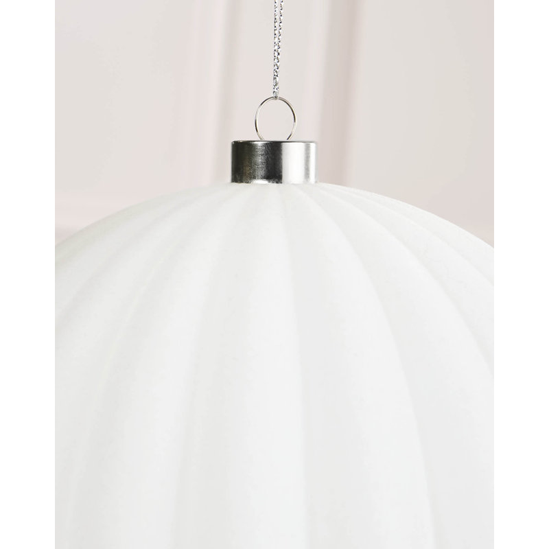 Polystyrene Shatterproof Bauble, 22.6 cm H x 20 cm W x 20 cm D, White