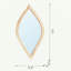 Miroir décoratif pour décoration murale, 6,5 x 13 po