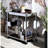 Modern Synthetic Wood And Metal Serving Cart, Electroplating, 2 Open Compartments, Wine Bottle Stand Stemware Hanging Shelf Cart With Rack