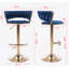 Tabourets de bar avec repose-pieds chromé et base pivotante réglable en hauteur-2109375209