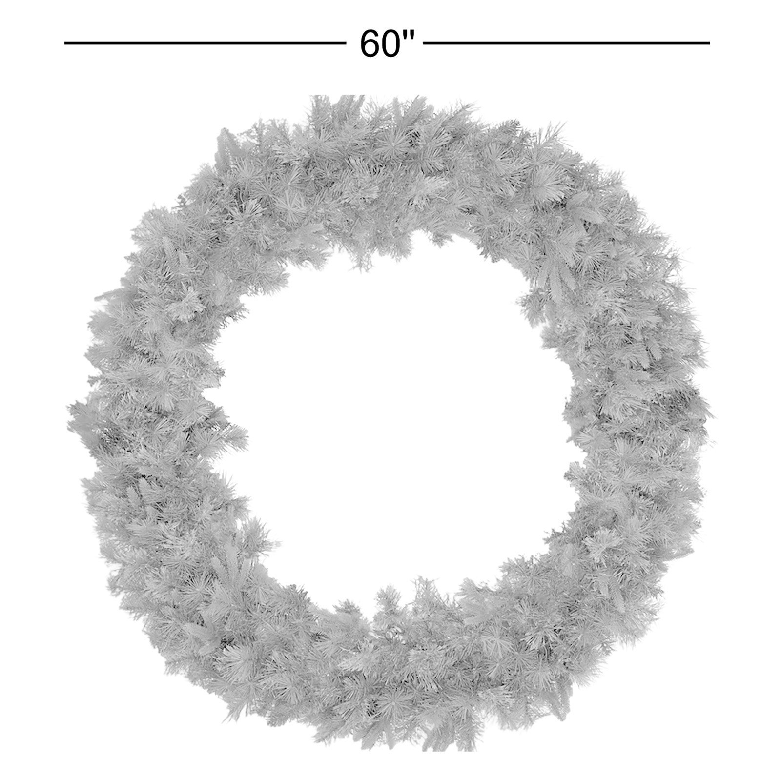 60" Pre-Lit Pine Wreath