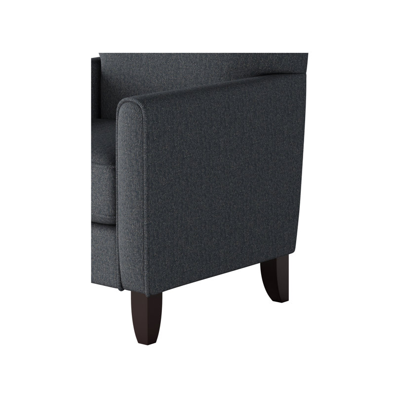 Fauteuil en polyester de 30 po de large Aravis, Mélange de polyester bleu foncé