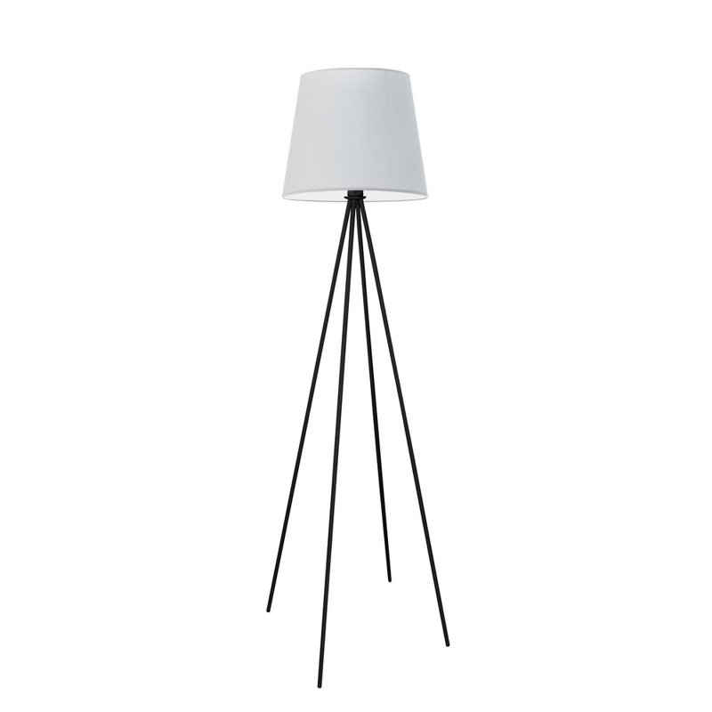 Arlaine 157 H cm Floor Lamp, Light Grey/White Inside, White
