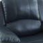 Fauteuil inclinable et oscillant en cuir bleu Charlotte