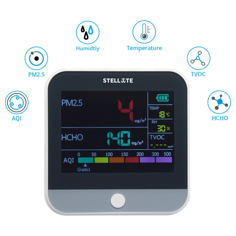 STELLATE 3.5'' Clock Thermometer