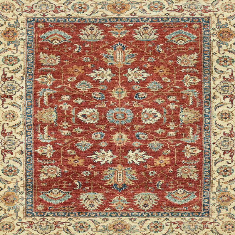 Tapis abstrait moderne 2390, Carré 5 pi