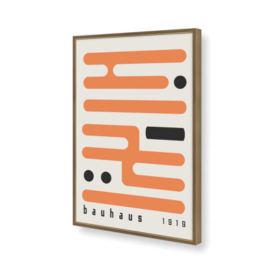 «Orange Bauhaus Minimalist», impression roulée